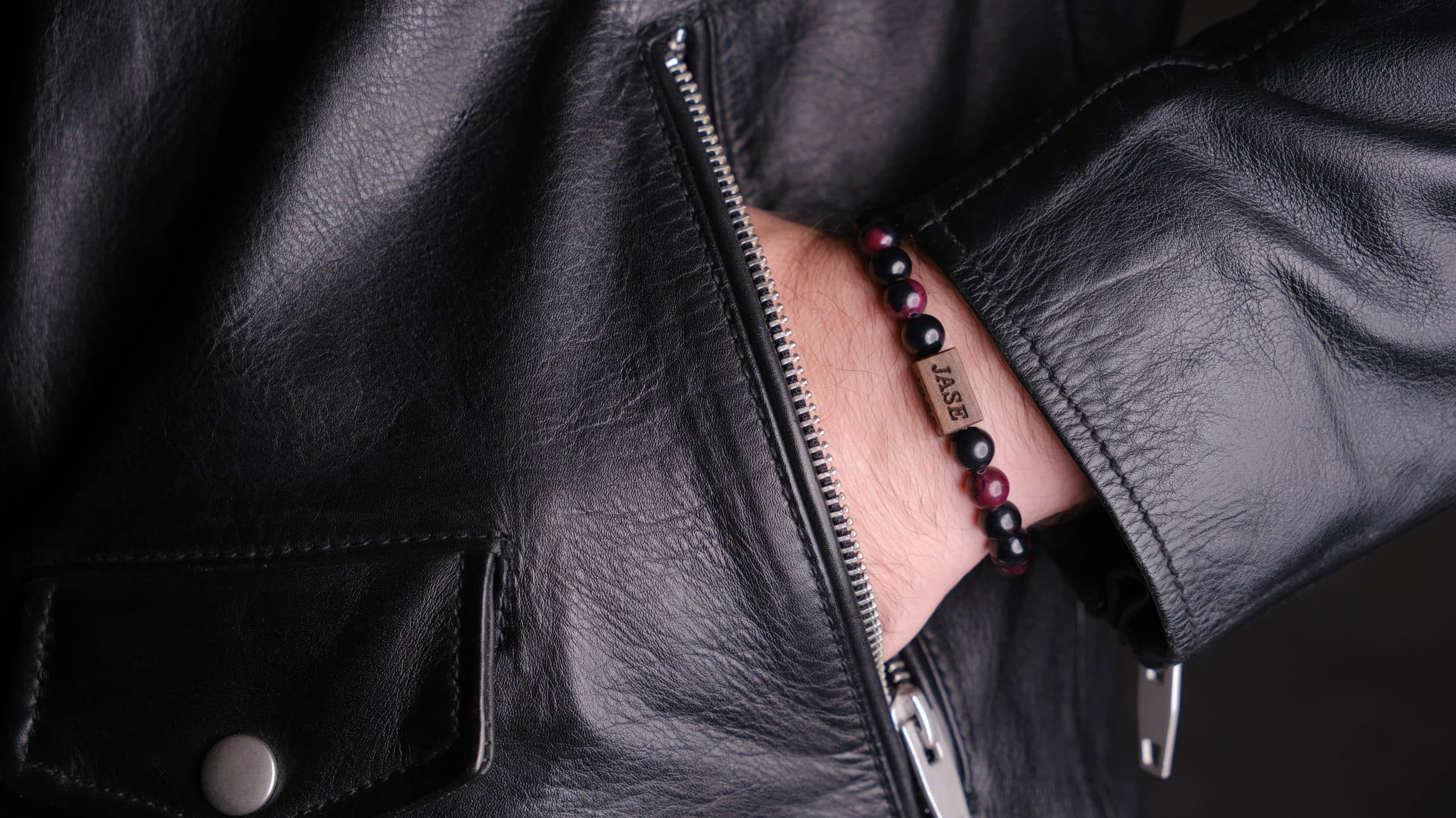 Tourmaline & Wood Beaded Bracelet | Unisex Bracelet