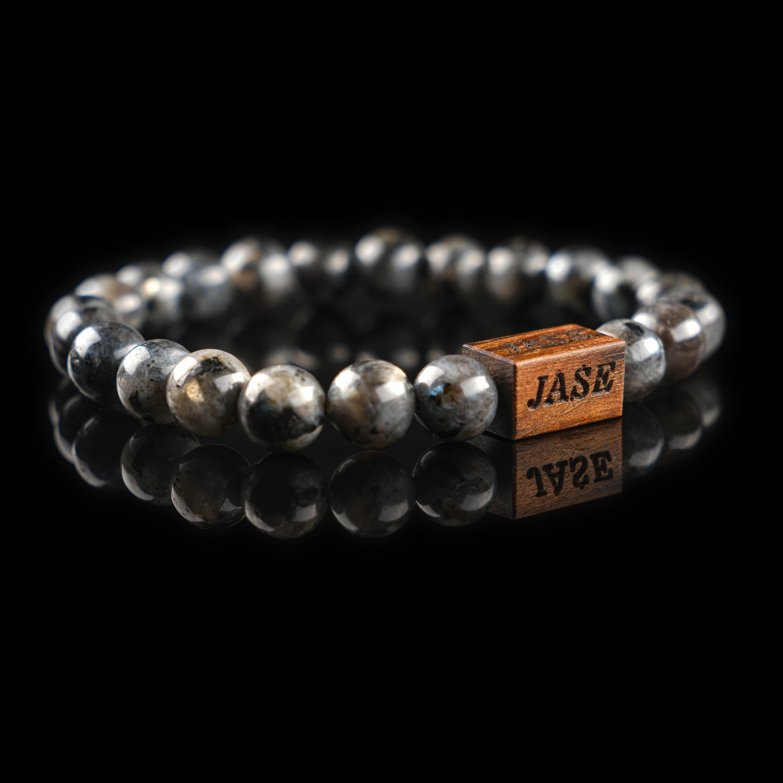 Labradorite & Wood Beaded Bracelet | Unisex Bracelet