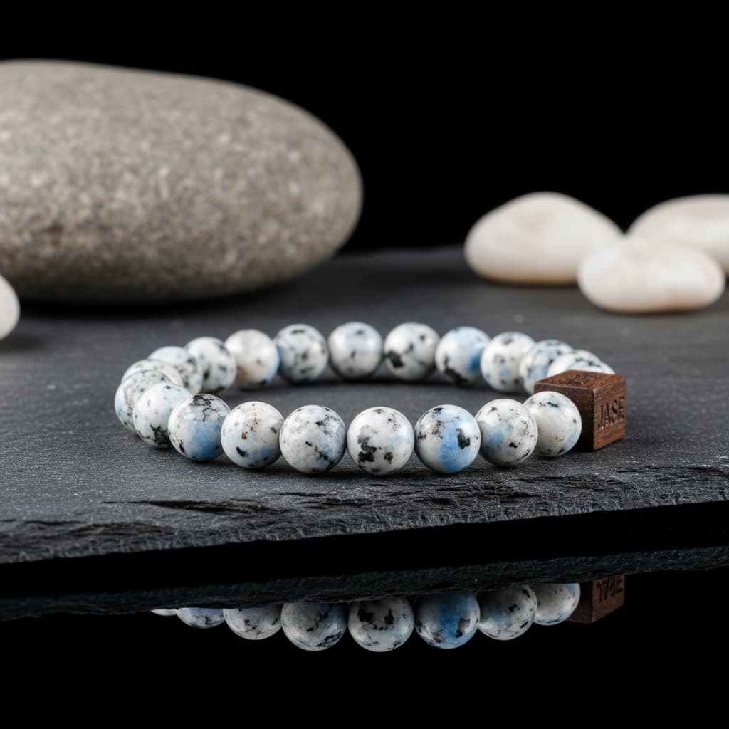 Sodalite & Wood Beaded Bracelet | Unisex Bracelet