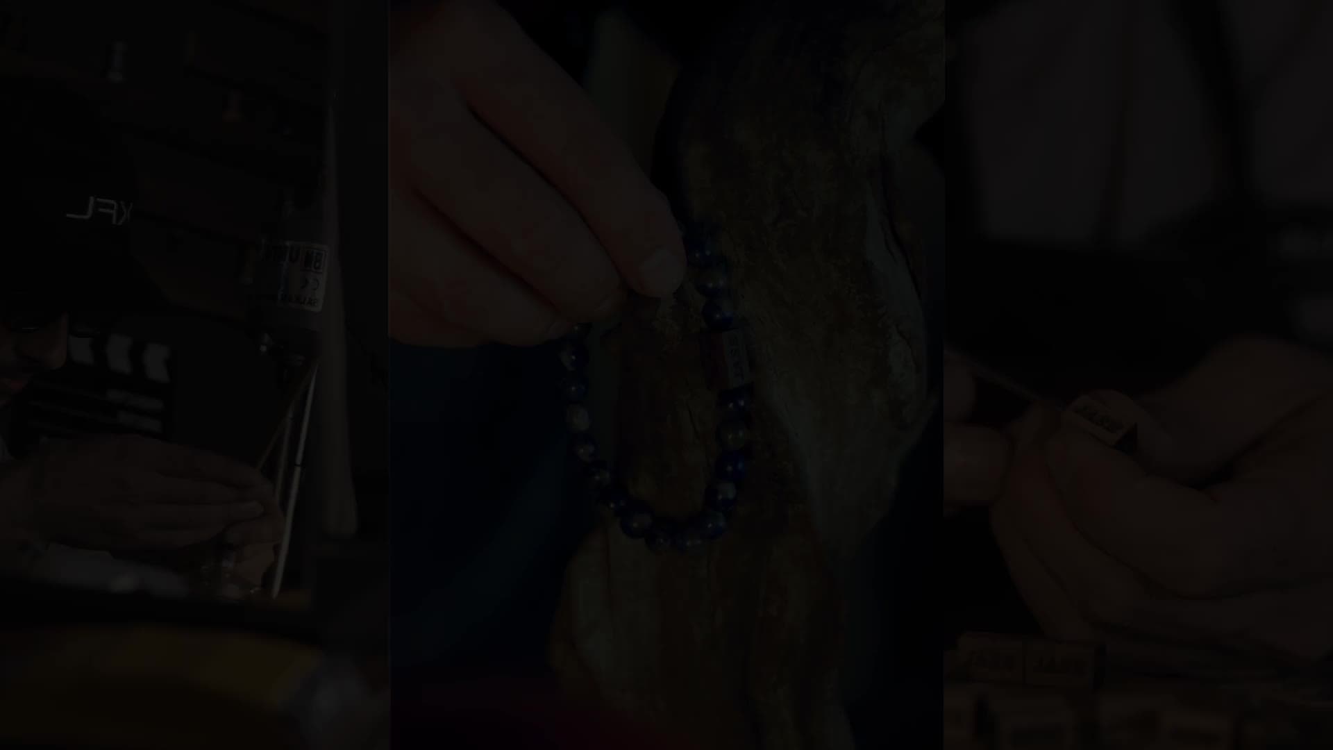 The OneJase bench - stamped beads and a bracelet in progress