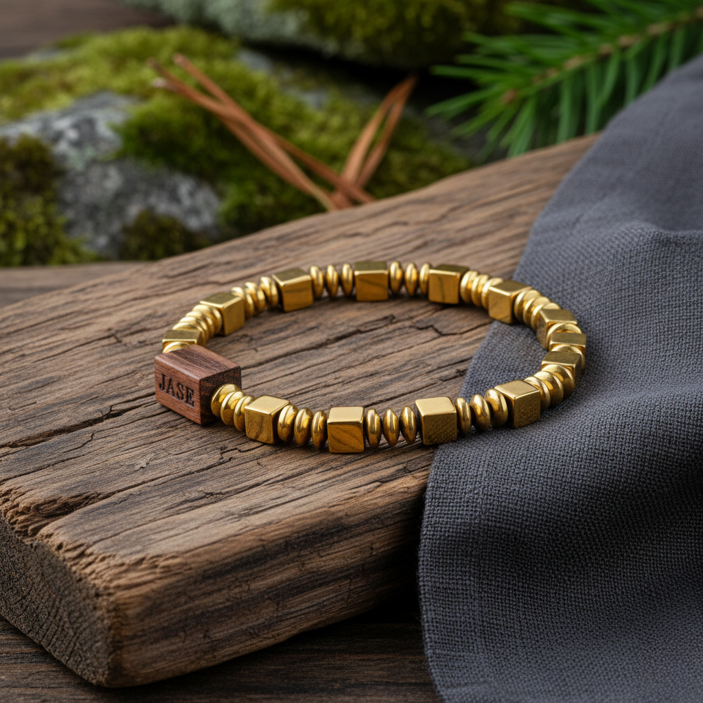 Men's Hematite Bracelet | HandMade - Image 3