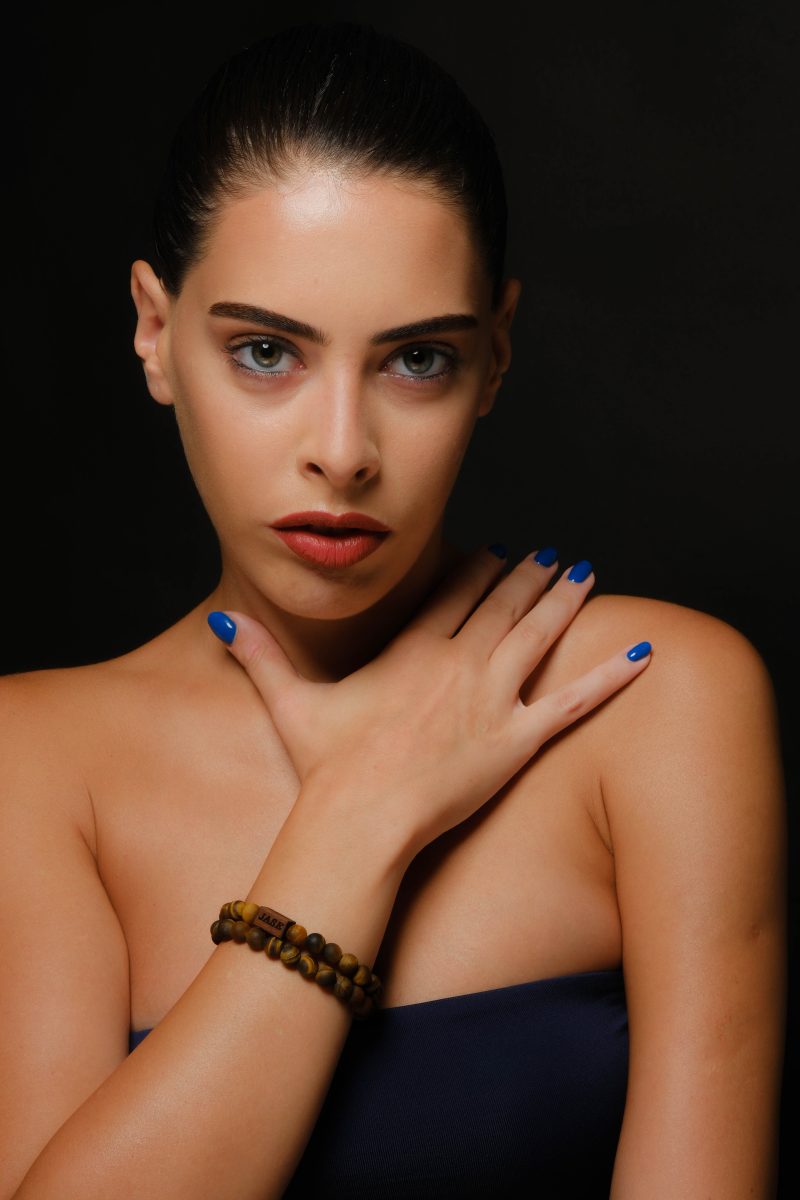 Tiger Eye & Wood Beaded Bracelet | Unisex Bracelet - Image 2