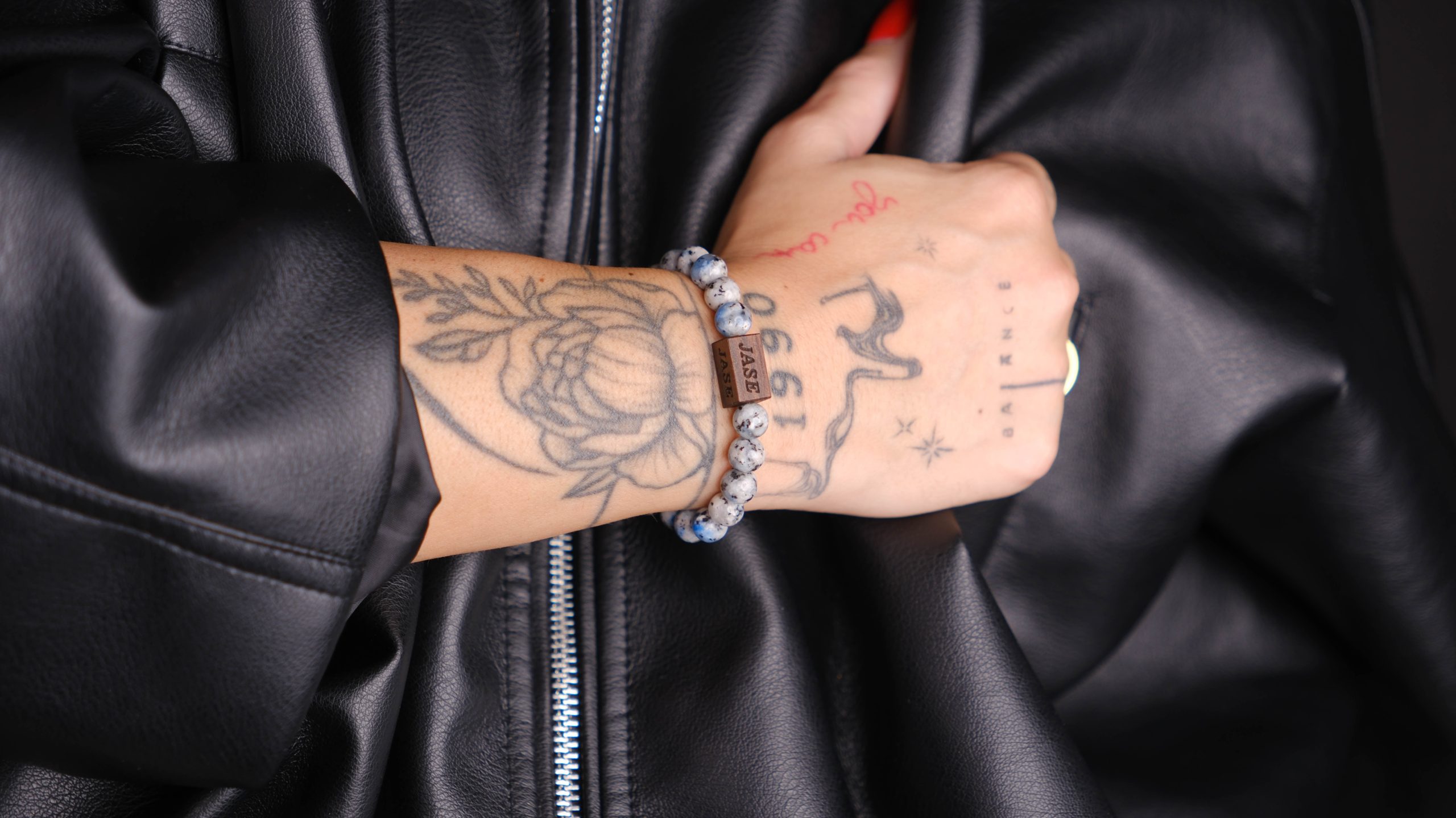 Sodalite & Wood Beaded Bracelet | Unisex Bracelet - Image 4