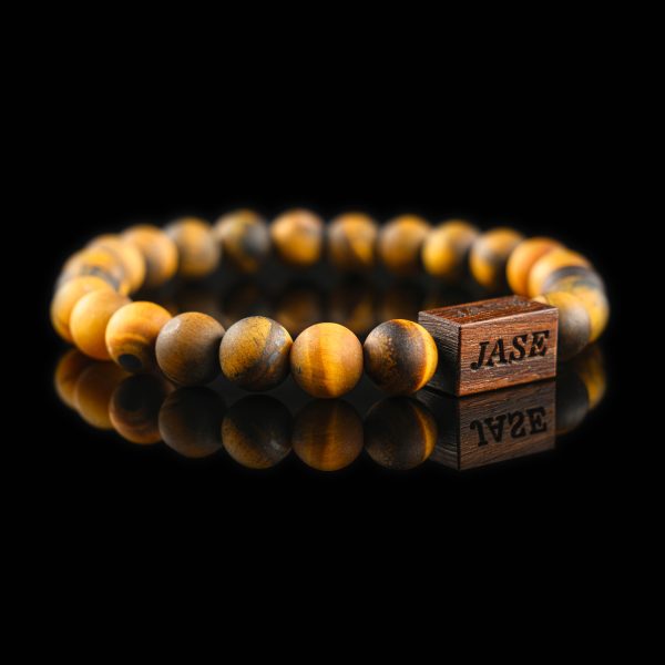 Tiger Eye & Wood Beaded Bracelet | Unisex Bracelet