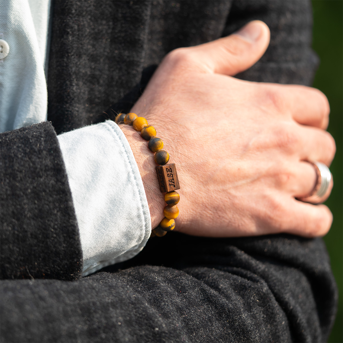 Tiger Eye Beaded Bracelet | HandMade - Image 2