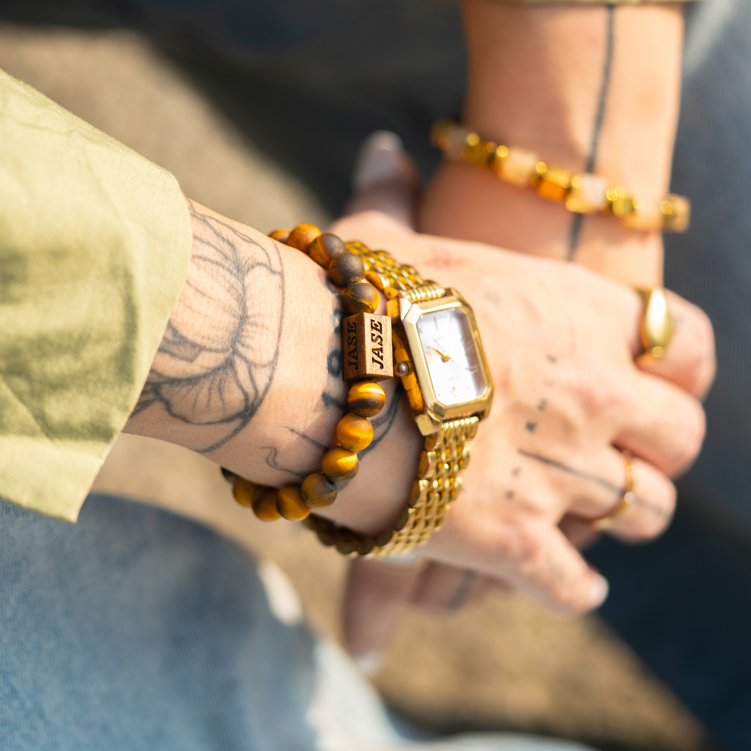 Tiger Eye Beaded Bracelet | HandMade - Image 4
