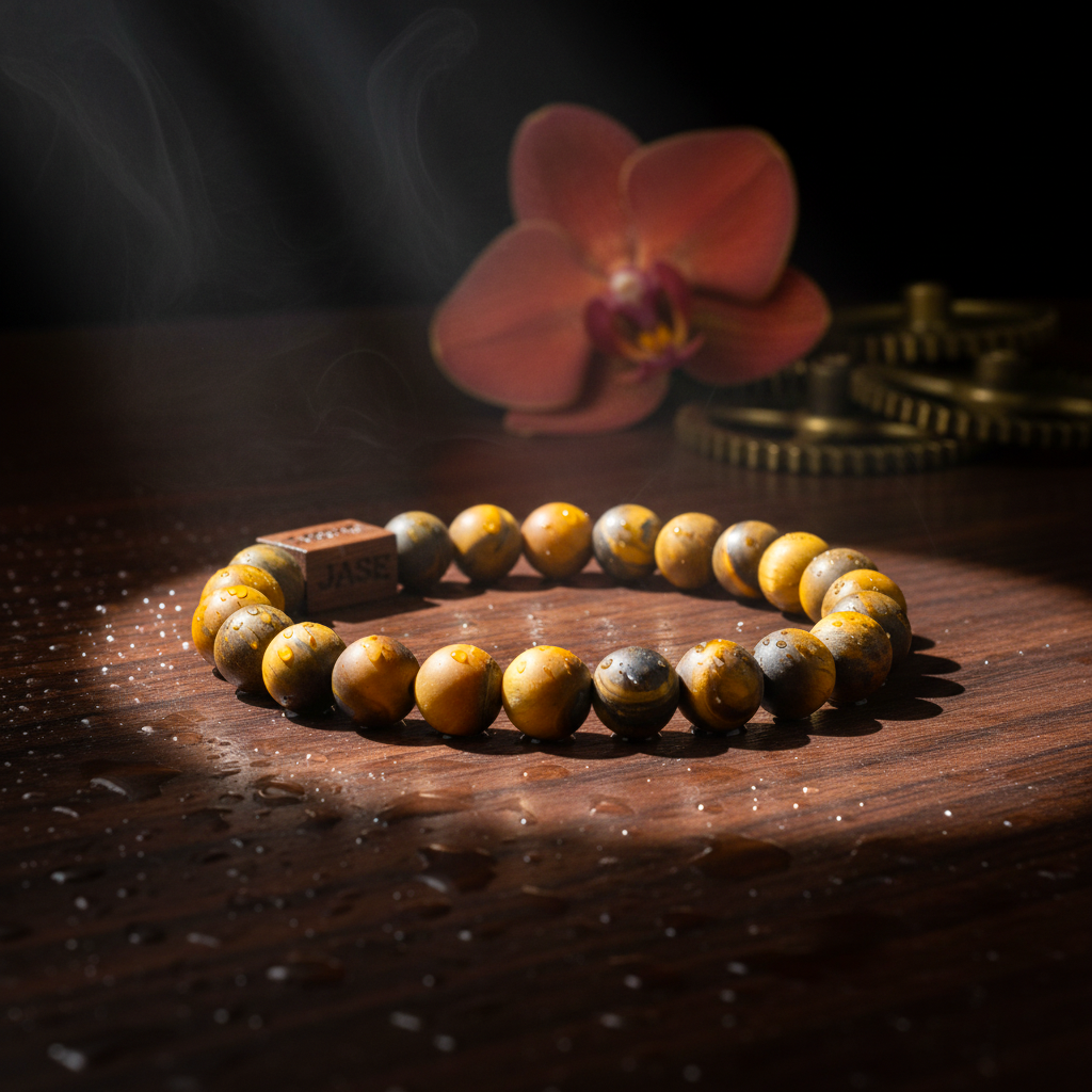 Tiger Eye Beaded Bracelet | HandMade - Image 5