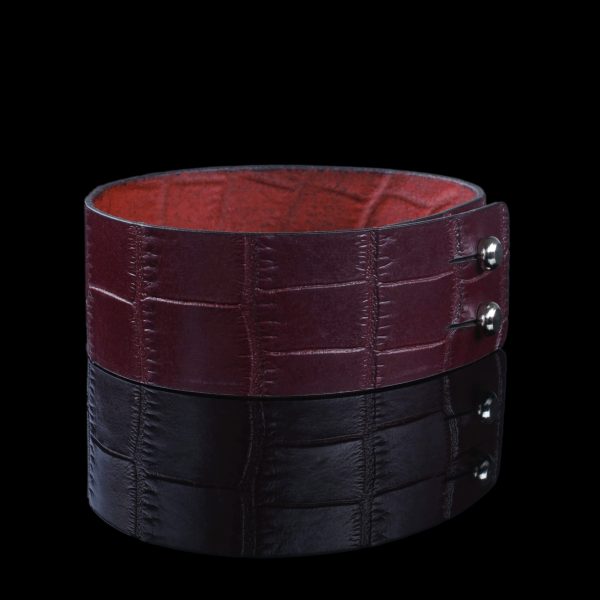 Burgundy Italian Leather Bracelet II